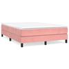 VidaXL Lit à sommier tapissier avec matelas Rose 140x190 cm Velours 3144332