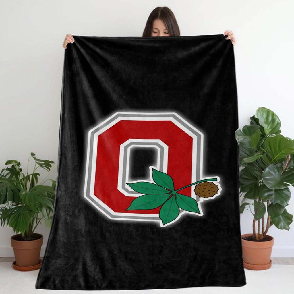 Ohio State University Blanket Soft and Warm Flannel Blanket Multifunctional Four Seasons Blanket Gift Blanket
