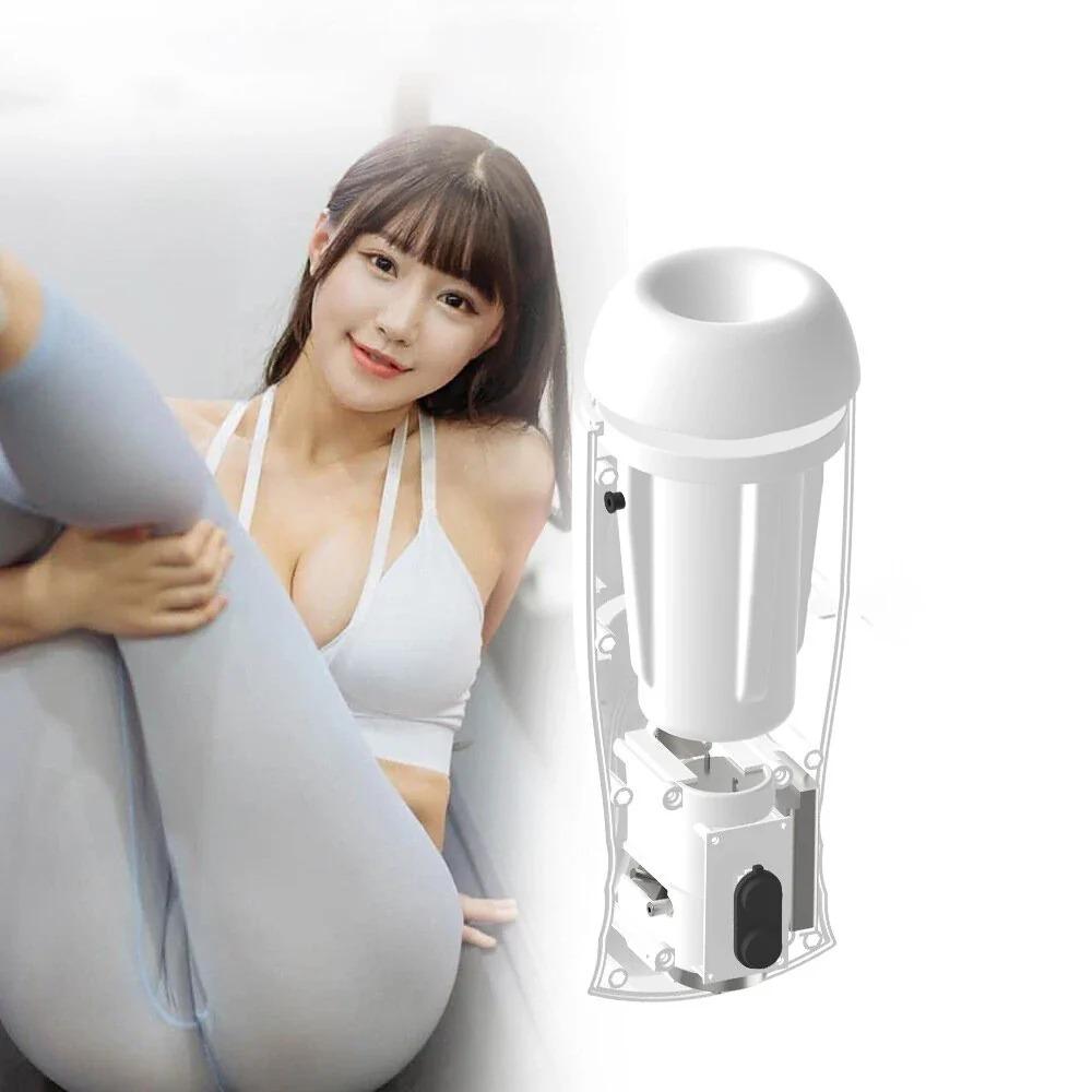 Automatic Male Masturbator Vibration Blowjob Sucking Machine Silicone Vagina Masturbation Cup Sex Toys Adult Goods for Men