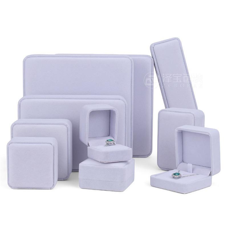 High-end rounded velvet jewelry box, jewelry ring box, pearl necklace and earrings box, bracelet jewelry packaging box