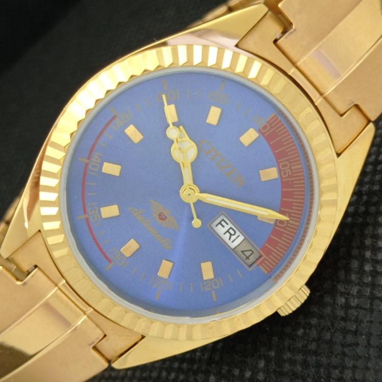 

REFURBISHED VINTAGE CITIZEN AUTO 8200 JAPAN MENS D/D BLUE WATCH 610b-a317887-2 SKU610b-a317887
