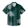 Men Short Sleeve Button Down Shirt Hawaiian Style Surfer Beach Print Casual Relaxed Fit Lightweight Top