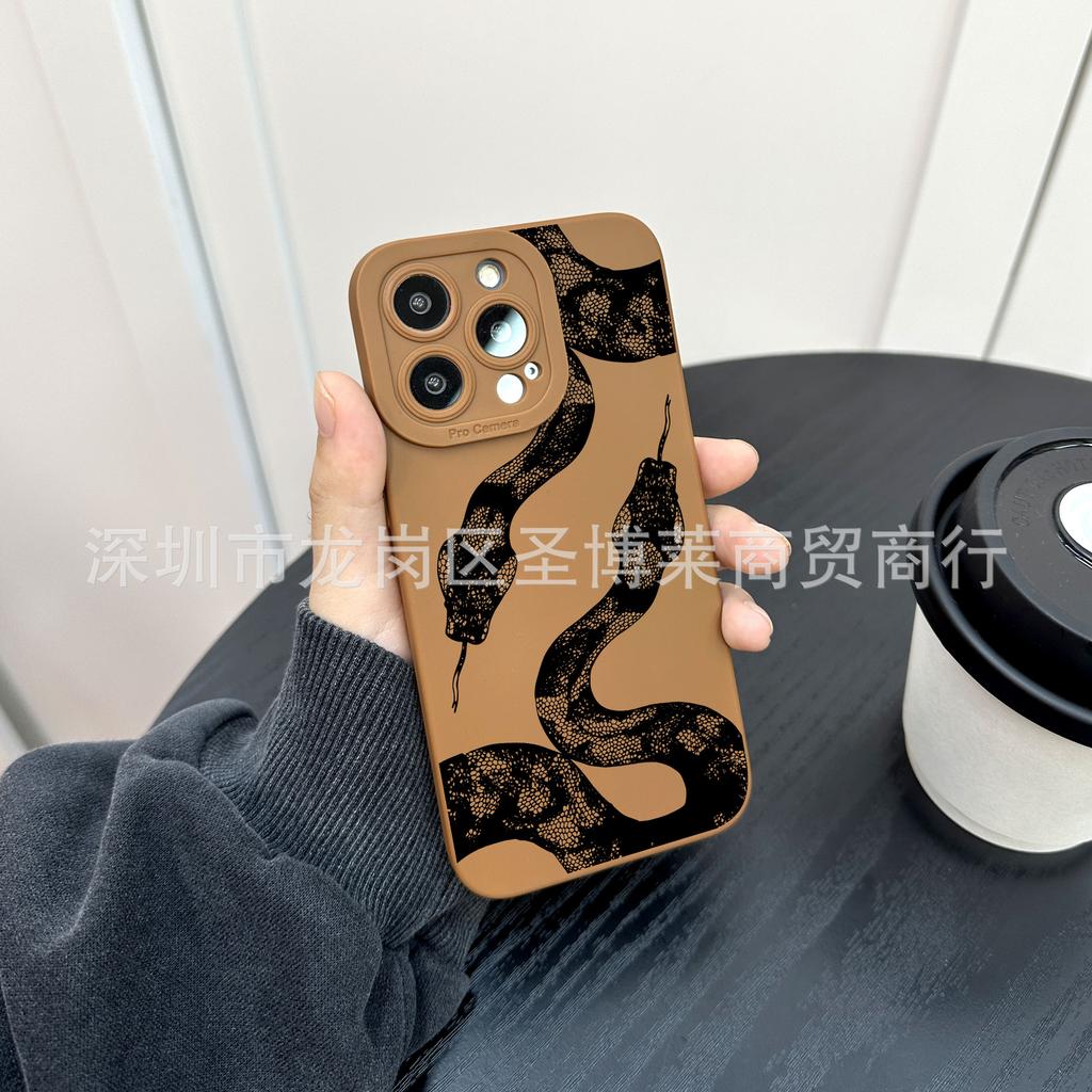 Black Snake for Apple 15 Mobile Phone Case Iphone12promax Case 14/13/11/XR Emery 16