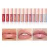Moisturizing Candy Lip Glaze Mirror Pearl Nude Lip Gloss 12 Colors Nude Lip Oil