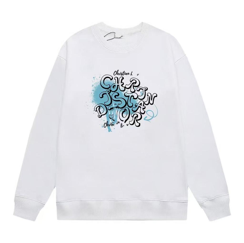 DO Marka Sonbahar/Kış Unisex 420g Harf Baskılı Bisiklet Yaka Kapüşonlu Sweatshirt - Yeni Gelen