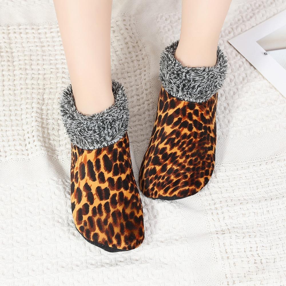 Winter Warm Home Shoes Socks Thick Non Slip Short Socks Fashion Plush Floor Socks For Women