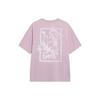 Li-Ning Chinese Culture Series Floral Print Slim Fit Round Neck Short Sleeve T-Shirt Men Tops Pink AHST203-5