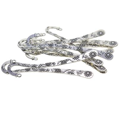 10 Pieces Vintage Beading Flat Bookmarks With Loop DIY Making Jewelry Craft