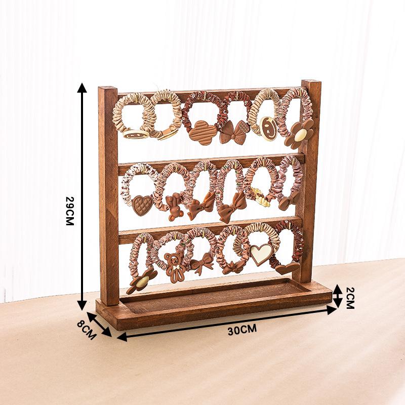 Jewelry Keychain Earrings Pendant Display Stand Solid Wood Trinket Hanger Hook Premium Sense Stall Store Counter