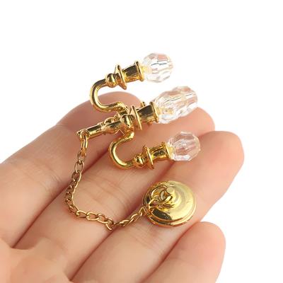 1:12 Scale  Vintage Chandelier Mini Furniture Toy Playing House Miniature Dollhouse Ornament Ceiling Lamp Doll Accessories