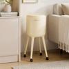Trash Can with Wheels, Waste Container High Lid, Multifunctional Storage Bin, Paper