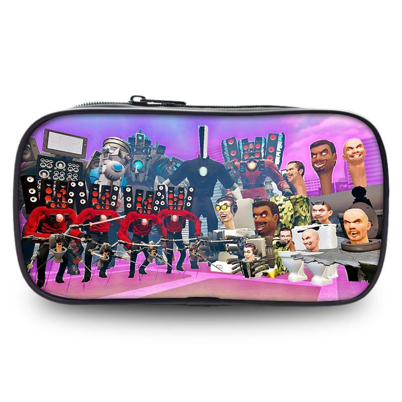 Toilet Trendy Skibidi Pencil Bag With Multiple Color Options For Boys School