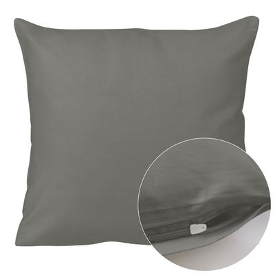 40x40 Cotton Satin Pillowcase, Light Gray, Plain