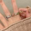 PANJBJ 925 Sterling Silver Multicolour Zircon Ring for Women Girl Fashion Sweet Versatile Jewelry Birthday Gift Dropshipping