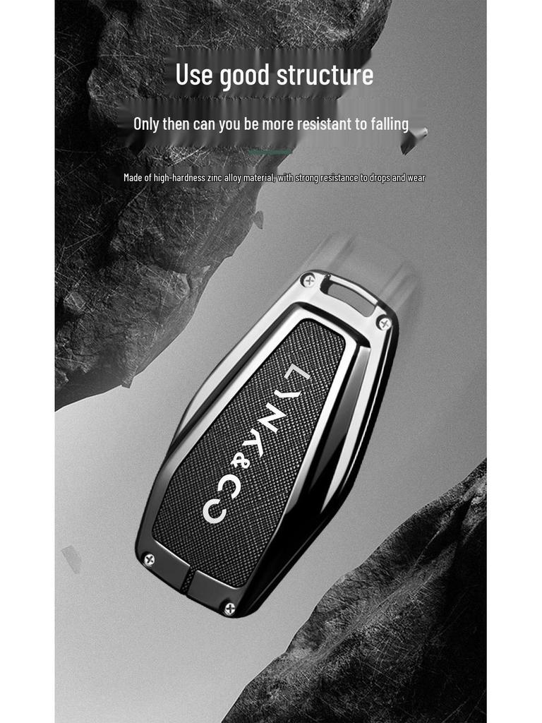 Ochranný kryt na klíč Lynk & Co 03: Vysoce kvalitní kreativní pánská skořepina a přezka (Model 2024)