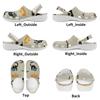 Printed White EVA Beach Clogs Unisex Lightweight Breathable Slip On Garden Shoes Pool Bathroom Home Summer Wear
