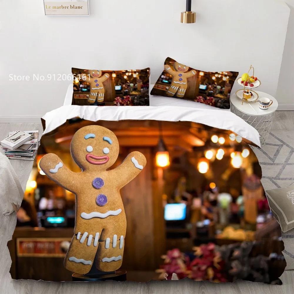 3D Printed Merry Christmas Bedding Set Queen/Twin/King Size  Christmas Decoration Home Bedclothes with Bedding Pillow