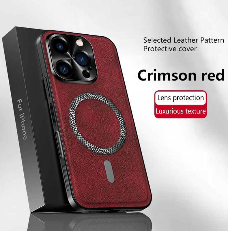 Retro Leather Magnetic Phone Case For iPhone 17 16 11 12 13 14 15 Pro Max Plus Business Camera Protection Shockproof Thin Cover