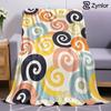 Colorful Spiral Lightweight Microfiber Soft Christmas Fleece Blanket Warm Cozy Throw for Bed Sofa Office Travel All Season