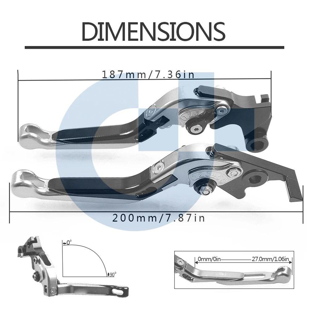 For Yamaha TDM 900 2004-2014 2007 2008 2009 2010 2011 Motorcycle Brake Clutch Lever Extendable Adjustable Hand Grip Handlebar