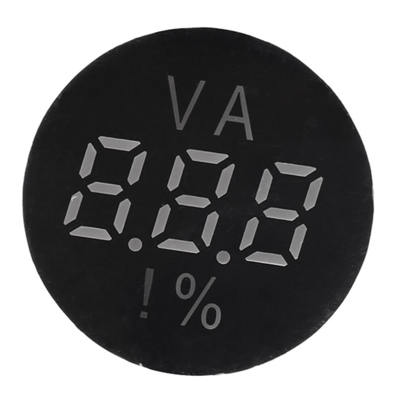 Round Battery Voltage Meter Lithium Lead-acid Tester Volt Gauge Voltage Gauge Meter for Most Batteries