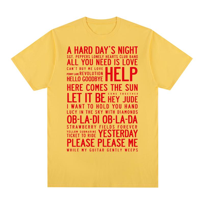 Hey Jude Einige Songs Vintage T-Shirt Rockband Baumwolle Herren T-Shirt Neues TEE TSHIRT Damen Oberteile