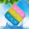 24Pcs Mini Pop Fidget Keychain Toys Bulk Value Pack, Colorful Silicone Sensory Toys for Party Favors and Classroom Prizes