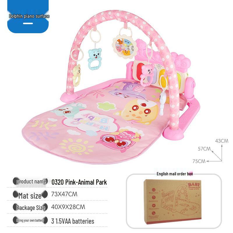 Baby Fitness Rack Musik-Spielmatte mit Klavier- und Trommelfunktionen