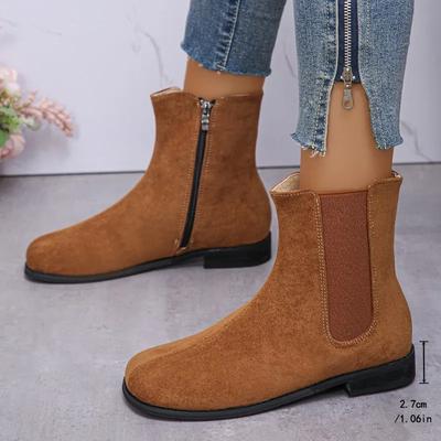 Modern Boots Women Winter Round Toe Ladies Shoes 2024 High Quality Ankle Women's Boots Fashion Side Zipper Solid Shoes for Women