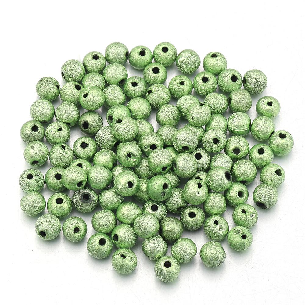 100pcs/lot Plating Wrinkle Acrylic Beads Colorful Round Loose Beads For Jewelry Making DIY Necklace Bracelet Accessories