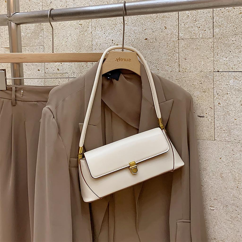 Women's bag autumn new trend 2025, underarm bag for women, genuine leather small bag, ins-style French mixed bag, niche retro shoulder bag