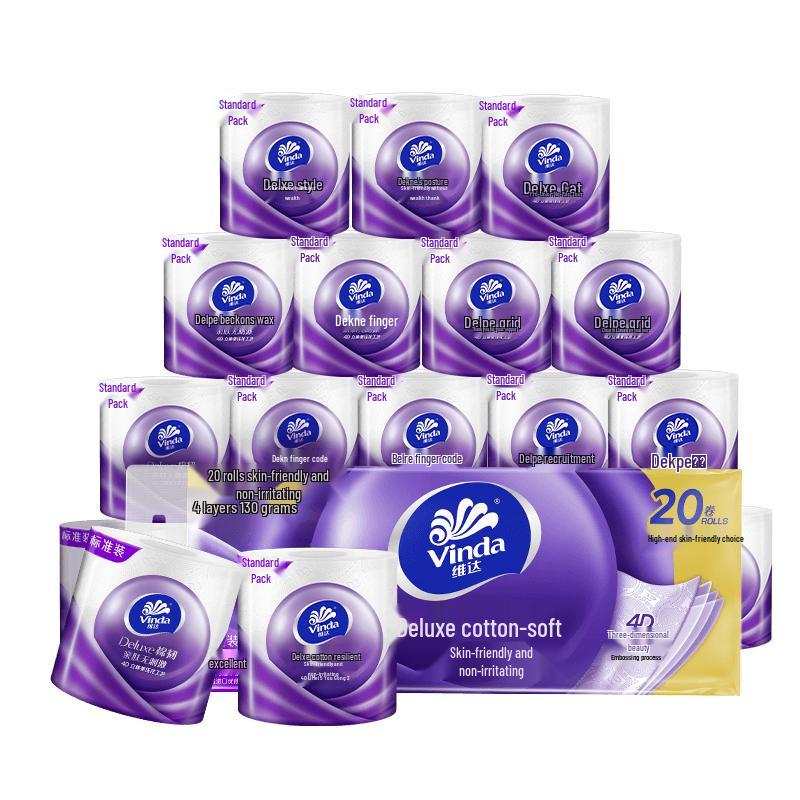 Vinda Cotton Soft 4-Ply Core Toilet Paper