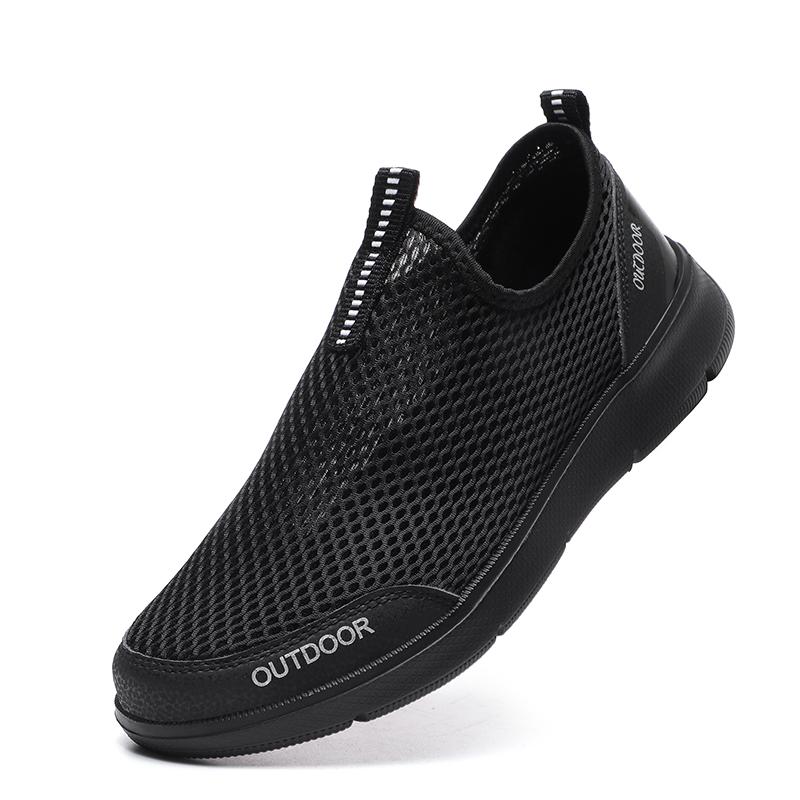 YRZL Men's Summer Casual Shoes Slip on Breathable Air Mesh Sneakers Lightweight Comfortable Trainers for Men Size 39-48