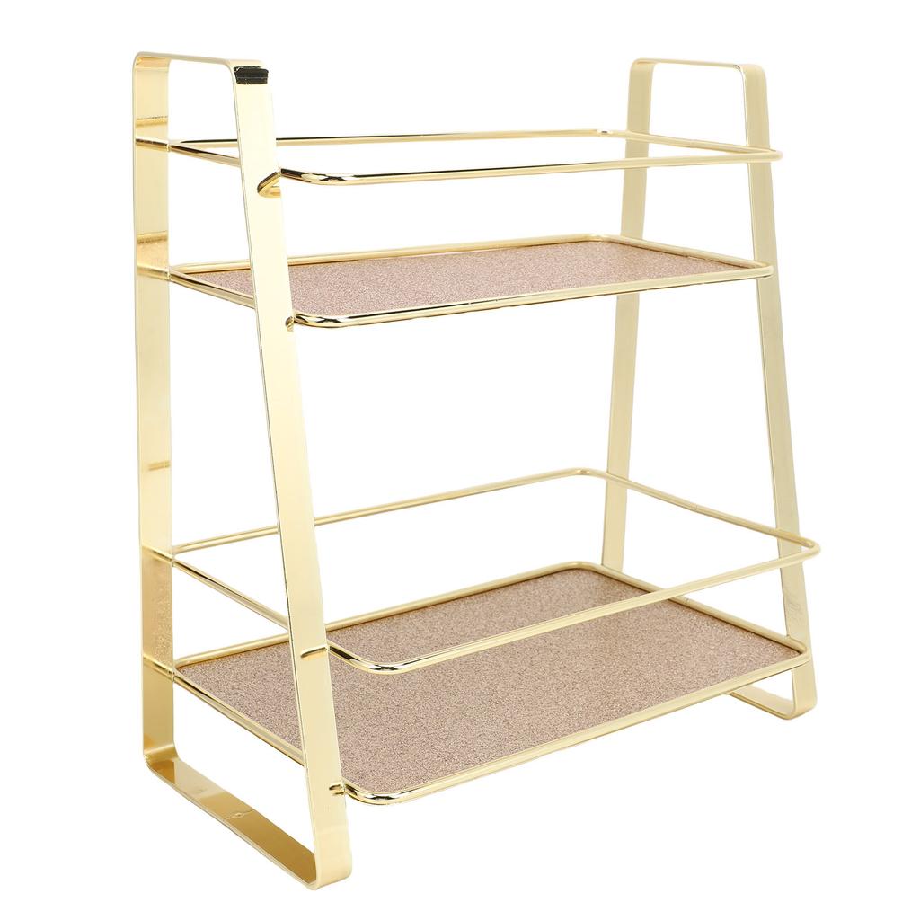 Countertop Shelf Minimalist Metal Space Saving Stable 2 Tier Bathroom   for Cosmetics Perfume