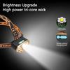 Rechargeable 5 LED Headlight Ultra Bright Powerful Waterproof Head Flashlight Head Torch for Outdoor Camping Running Lighting