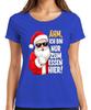 Um Im Just Here To Eat Santa Claus Funny Santa Claus Ladies Tshirt