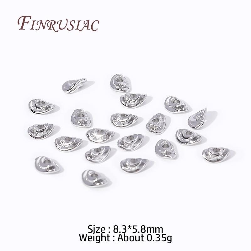 18K Gold Plated Round Curved Disks Spacer Beads Brass Metal Separator Beads For Jewelry Making Supplies DIY Accessories