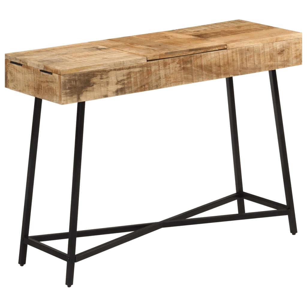 Vanity Table 105x35x75 cm Rough Solid Wood Mango and Iron