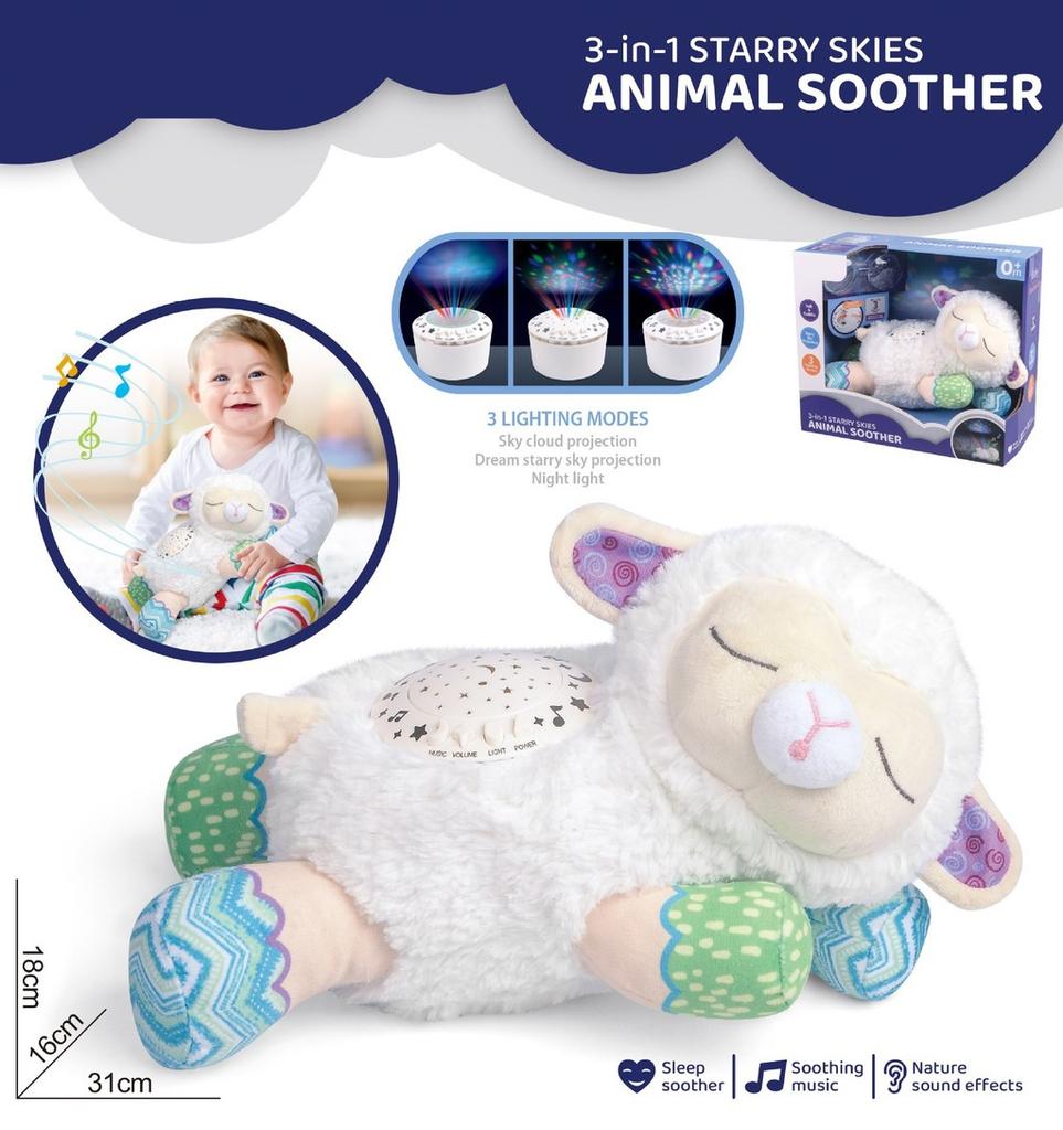 Baby Plush Bear Night Light Projector With Music For Sleep Comfort And Calming Nighttime