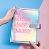 Durable Saving Money Binder Dazzling Colors 100Envelopes Challenge Notebook New Year