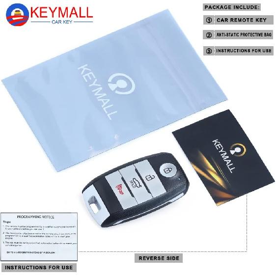 Car Key Fob Replacement for Kia Optima 2016 2017 2018 2019 2020(FCC ID:SY5JFFGE04 P/N:95440-D4000) 4 Buttons