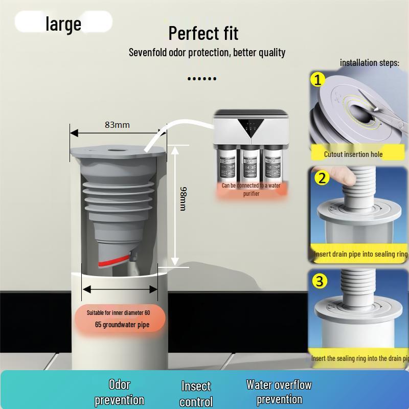 Filtr zatyczka do zlewu kuchennego i odpływu podłogowego odporny na zapachy