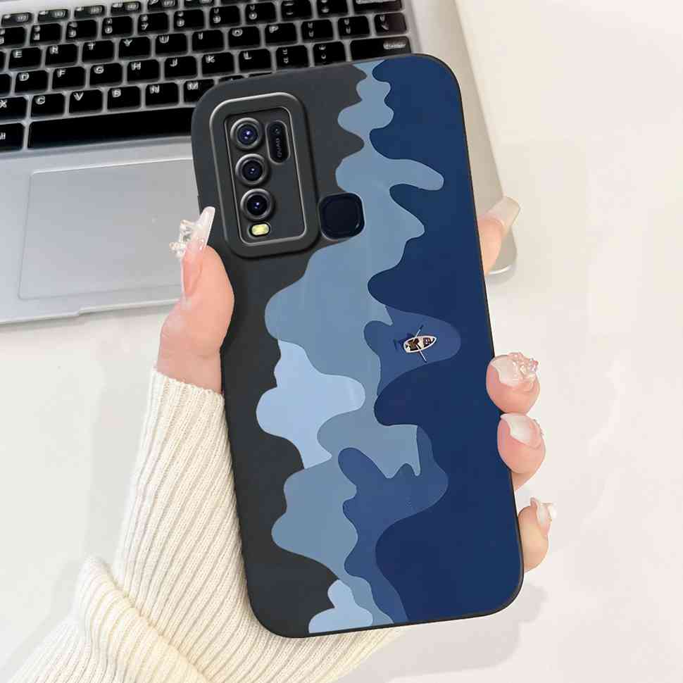 For vivo Y50 2020 1935 6.53" Case Cherry Girl Soft Silicone Cover Cartoon Rabbit For Vivo y50 VIVO Y50 V1965A Phone Cases Bumper