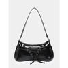 New Retro Simple Ballet Style Bowknot Decorated Single Shoulder Baguette Simple Trendy Strap Bag