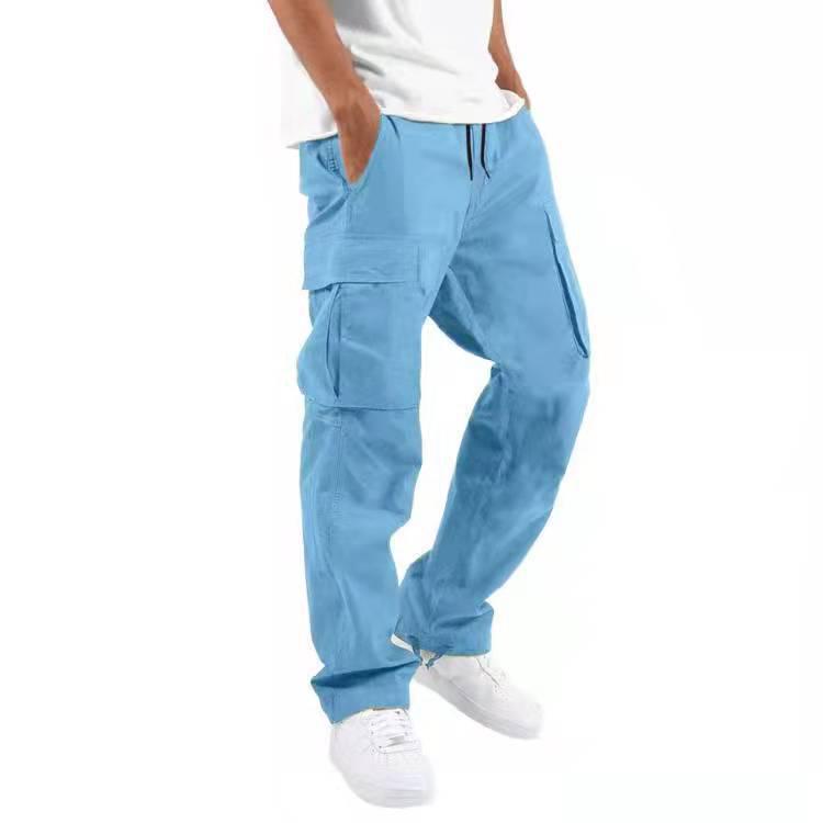 2022 Spring/Autumn Men's Cargo Pants with Drawstring - Casual Long Fit