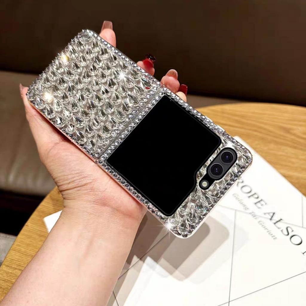 Luxury Full Screen Rhinestone Folding Phone Case For Samsung Diamond-encrusted Personality Phone Case
