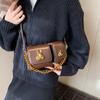 Borsa sottospalla a catena di alta qualità per donna 2024 Nuova moda Coniglio Doppia tasca Borsa da motociclista Monospalla a tracolla