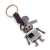 Simple and Personalized Retro Woven Hands and Feet Movable Robot Keychain Creative Girl Bag Pendant