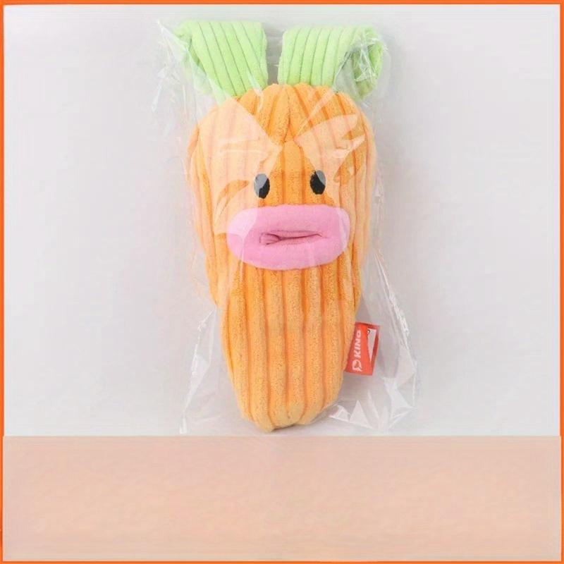 2 in 1 Cute Plush Snuffle Corn Caggabe Carrot Pet Toys Squeaky Interactive Toy for Dogs with Sound