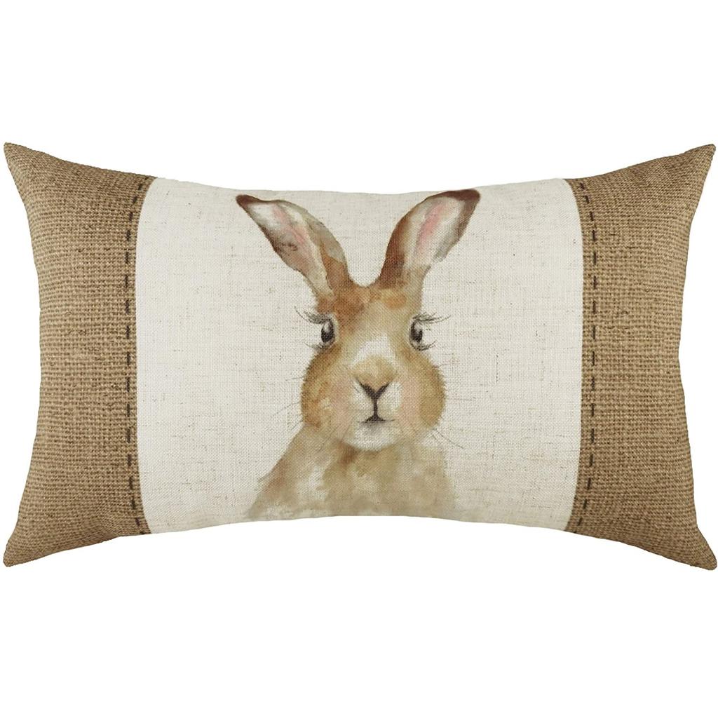 Evans Lichfield Hessian Hare Cushion Cover